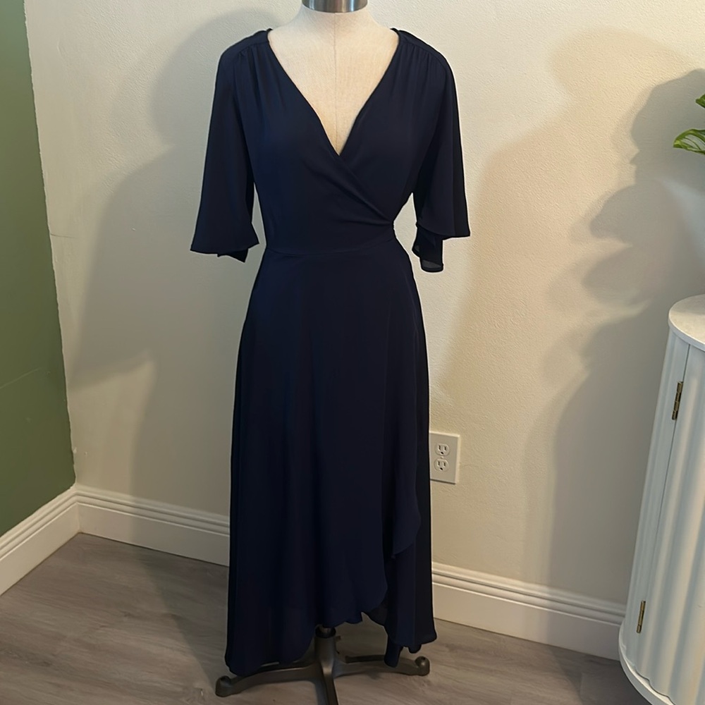 Navy flowy dress